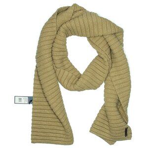 NWT Cole Haan Unisex Men Women Ribbed Tan Scarf OS